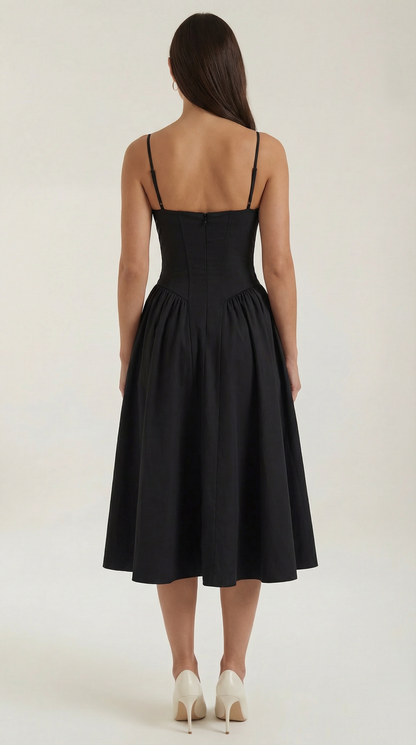Robe midi corset femme imprimé fleuri