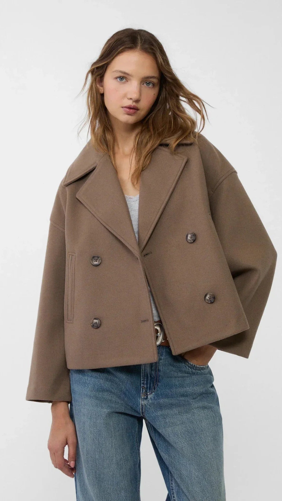 Veste courte femme croisée | style trench