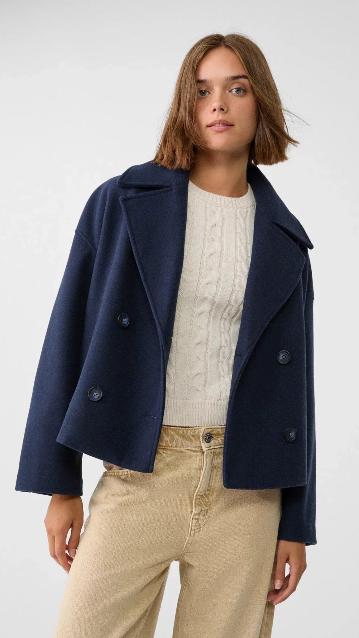 Veste courte femme croisée | style trench